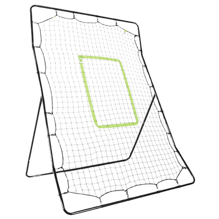 Baseball Rebounder-Netz, tragbar, schwarzes Metall, 123 x 174 cm
