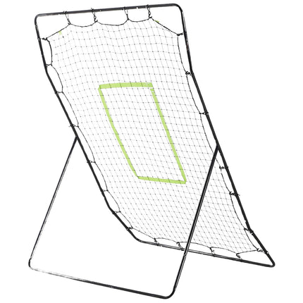 Baseball Rebounder-Netz, tragbar, schwarzes Metall, 123 x 174 cm