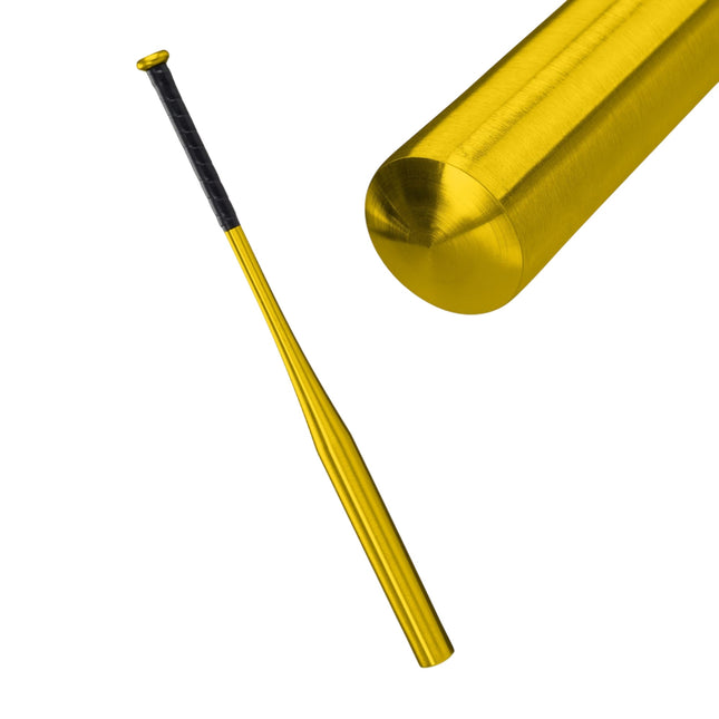 Baseball bat in golden aluminum