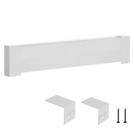 Baseboard Heater Cover Replacement, 3 ft Steel, White