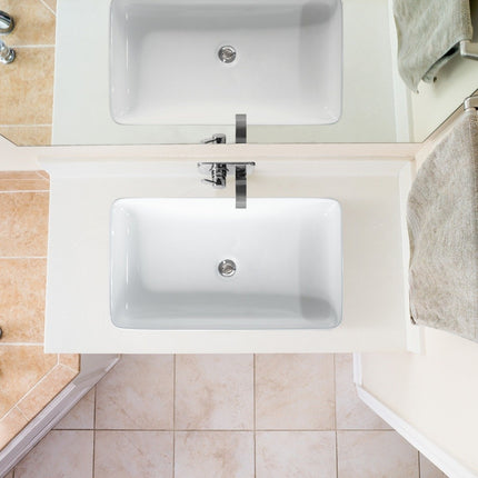 Umyvadlo porcelánové designové keramické s výpustí click-clack 60 x 35 x 11 cm bílé