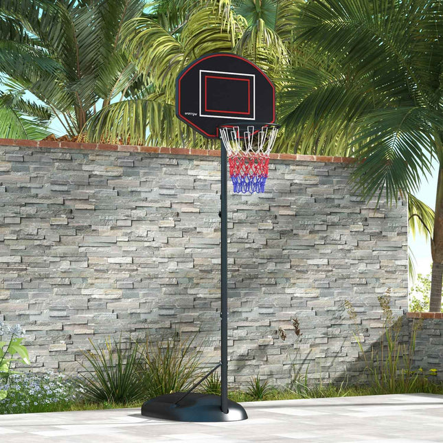 Verstellbarer Basketballständer, 221-282 cm, bruchsicheres Backboard