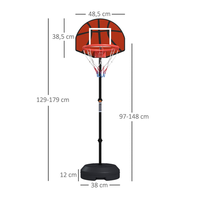 Höhenverstellbarer Basketballkorb mit magnetischer Dartscheibe