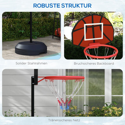 Support de panier de basket réglable en hauteur, cible de fléchettes magnétique 129-179 cm