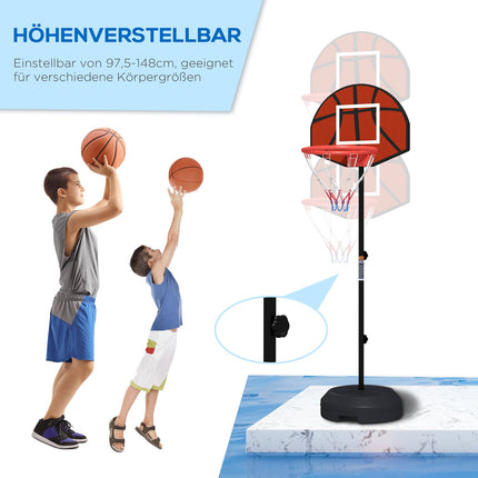 Support de panier de basket réglable en hauteur, cible de fléchettes magnétique 129-179 cm