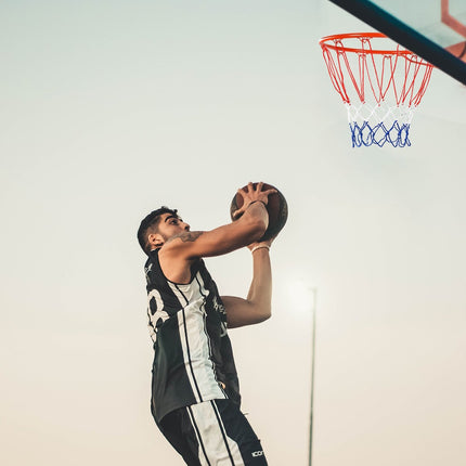 Basketballkorb Wandmontierter Basketballkorb Professioneller Dunking-Basketballkorb für den Innen- und Außenbereich Orange-Rot