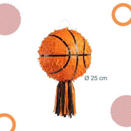 Basketball-Piñata-Set mit Stock & Maske, 25 cm