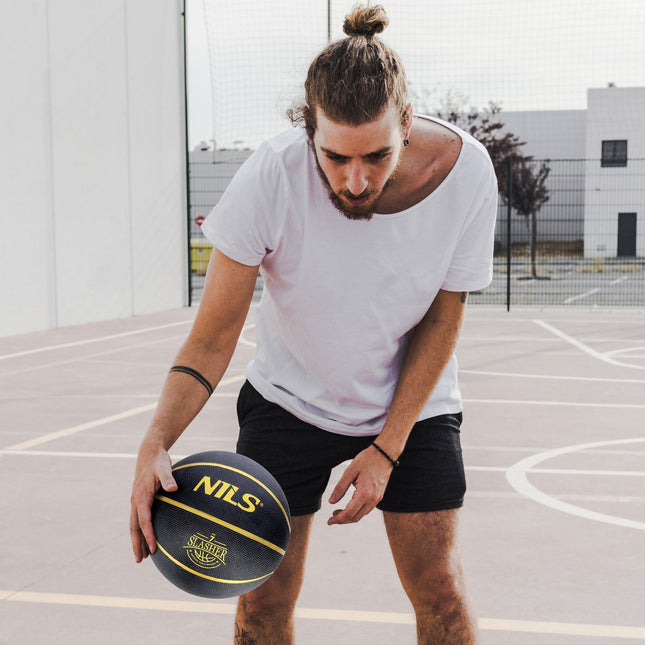 Basketbalmaat 7 - Zwart Slasher-ontwerp