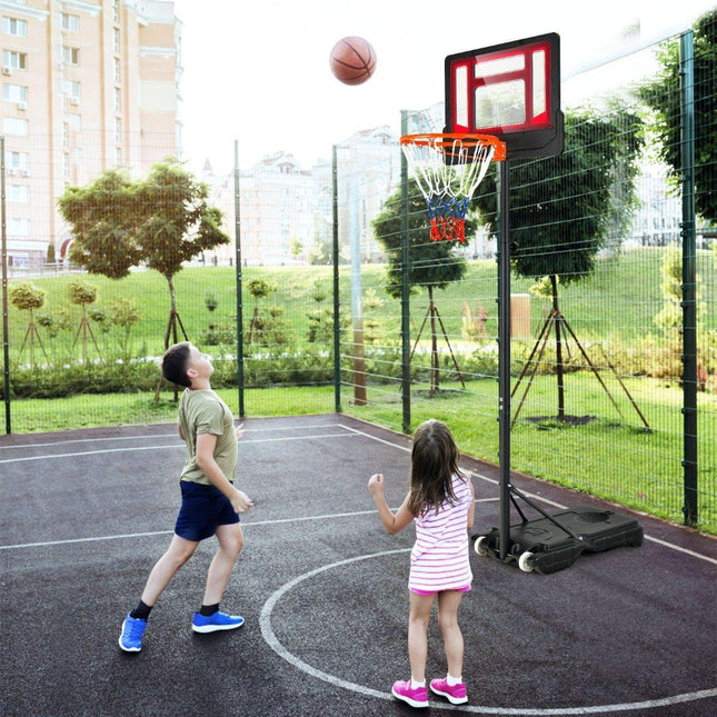 Basketballkorb für Kinder. Wetterfester Korbständer mit verstellbarer Höhe von 90-210 cm