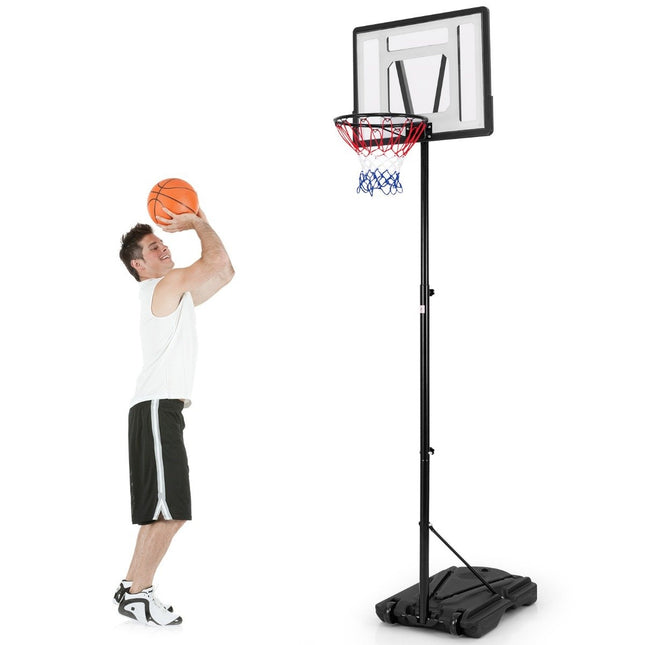 Basketbalring voor buitenbasketbal, 172-305 cm in hoogte verstelbaar mandsysteem met verwijderbare middenbuis