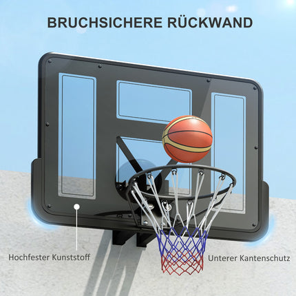 Basketballkorb für drinnen und draußen – Ø45 cm Ring, zur Wandmontage
