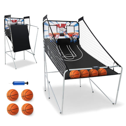 Basketbalový automat, skládací arkádová hra se 2 koši, bílý