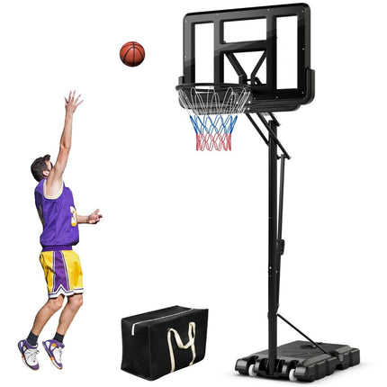 Basketballständer 245-305 cm höhenverstellbar Basketballkorb mit Ständer schwarz