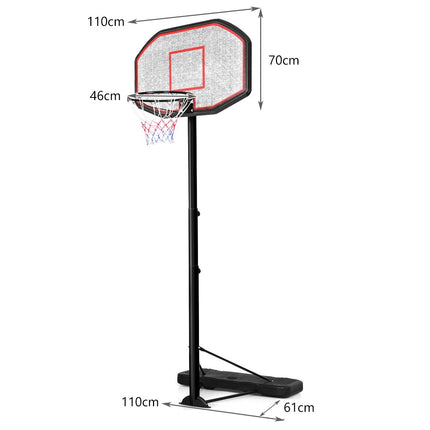 Basketballständer Basketballkorb Mobile Basketballanlage 200-305 cm