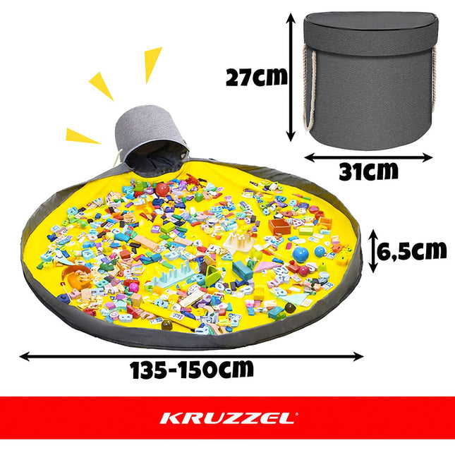Spielzeugkorb/Bauklötze mit Matte Kruzzel 19556 