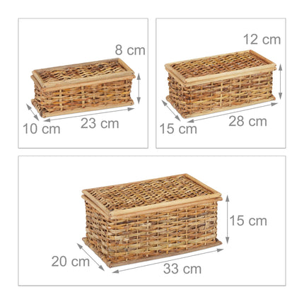 Korb 3er Set Rattan