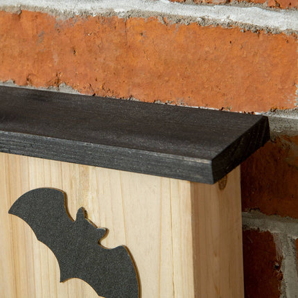 Lot de 3 nichoirs à chauves-souris, nichoirs suspendus pour l'été et l'hiver, en bois de sapin, naturel
