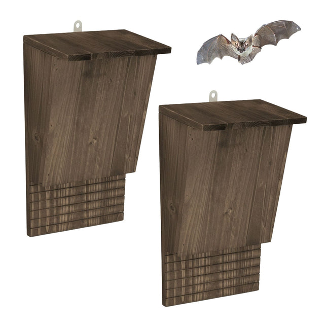 Fledermaus-Nistkasten-Set, Holz, 2er-Pack, für den Außenbereich