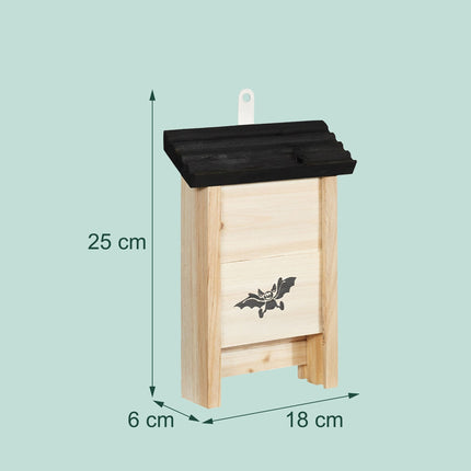 Fledermauskasten 2er-Set – Holzquartiere mit gerillter Innenseite