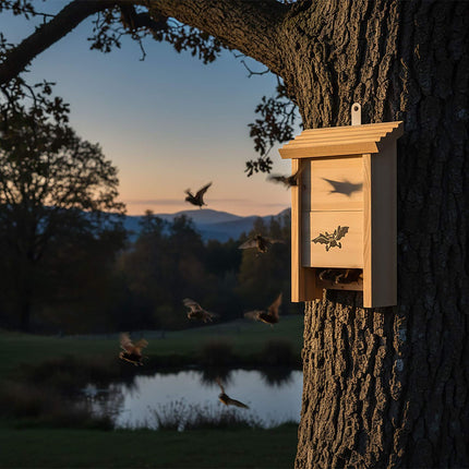 Bat Boxes, Set of 4 – Untreated Wood, Easy Climb