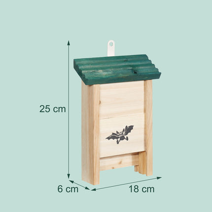 Fledermauskästen, unbehandeltes Holz, 4er-Set