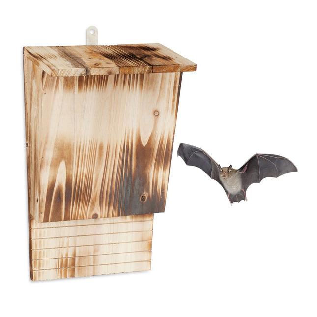 Nichoir à chauves-souris en bois flammé