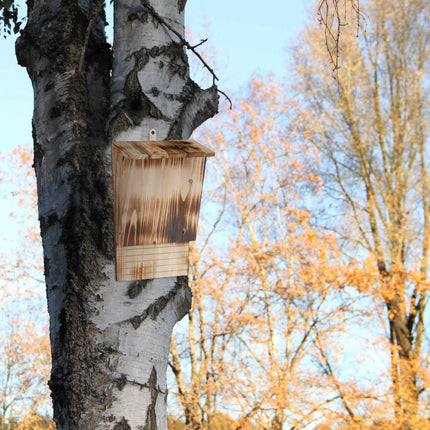 Nichoir à chauves-souris en bois flammé
