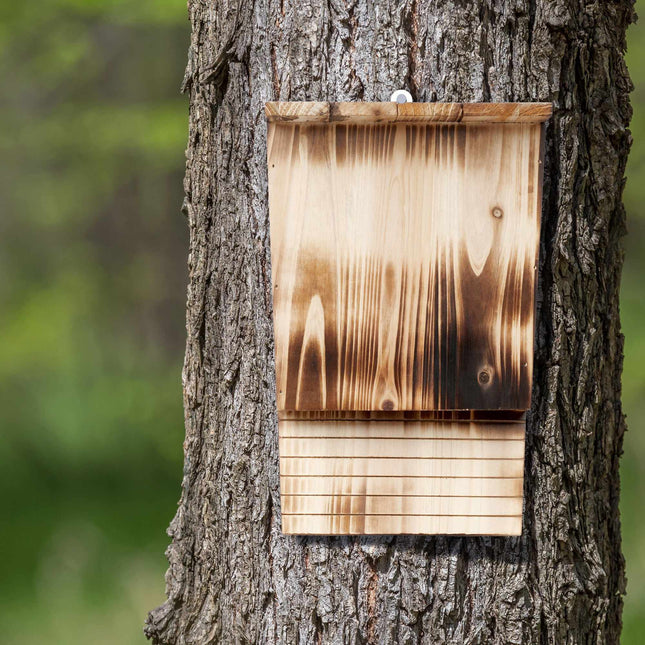 Nichoir à chauves-souris en bois flammé