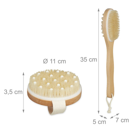 Bath brush set of 2