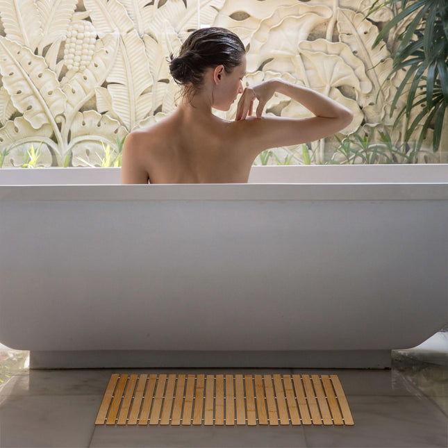 Bath mat in bamboo 60x40 cm