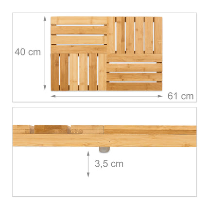 Bath mat in bamboo