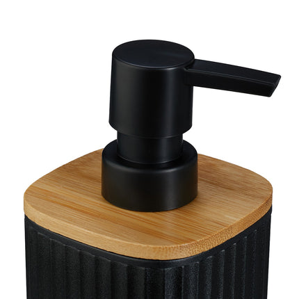 Bathroom Accessories Set, 6-Piece Plastic & Bamboo
