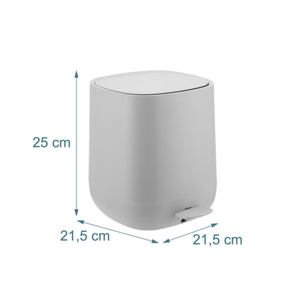 Bathroom Bin 5L, Soft-Close, Foot Pedal