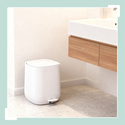 Badezimmer-Mülleimer 5L, Soft-Close, Fußpedal