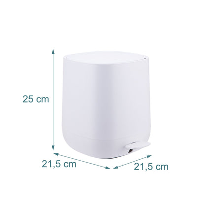 Badezimmer-Mülleimer 5L, Soft-Close, Fußpedal
