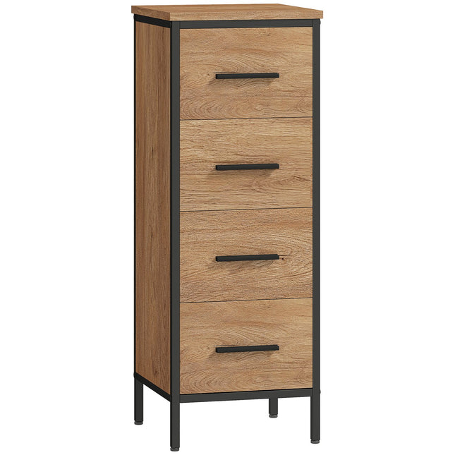 Badezimmerschrank, 4 Schubladen, kompakt, Industriestil