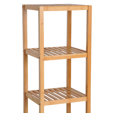 Bambus-Badezimmerschrank mit 3 Ablagen, 36x33x140cm