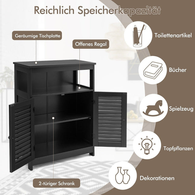 Bathroom Cabinet Freestanding Bathroom Cabinet Storage Cabinet Black