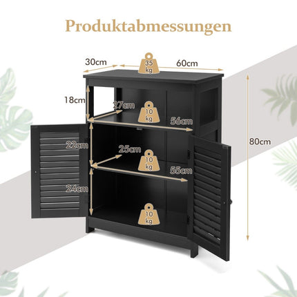 Bathroom Cabinet Freestanding Bathroom Cabinet Storage Cabinet Black