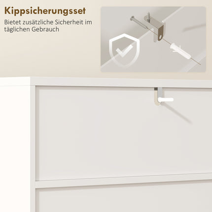 Bathroom Cabinet, Soft-Close Doors, 2 Open Shelves, MDF, White