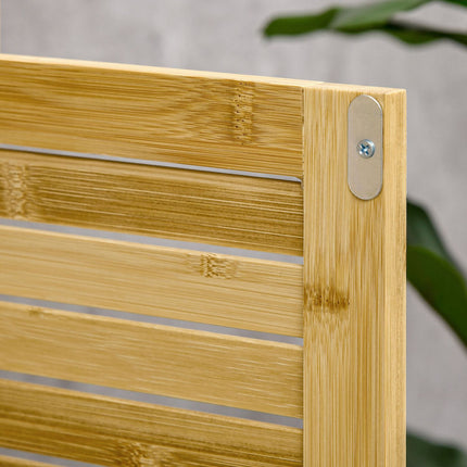 Bambus-Badezimmerschrank mit offenem Regal, 50x25,5x92cm