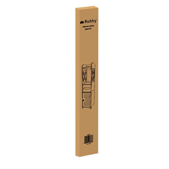 Bathroom Cabinet, Wall-Mounted, White, 2 Shelves