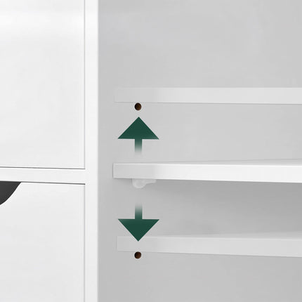 Badezimmerschrank mit 3 Schubladen und verstellbaren Einlegeböden