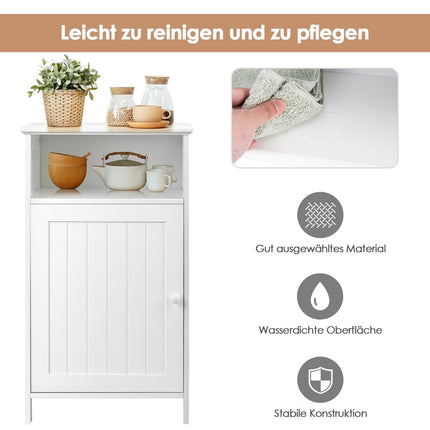 Badezimmerschrank mit verstellbarem Regal, 40x30x70 cm, Weiß
