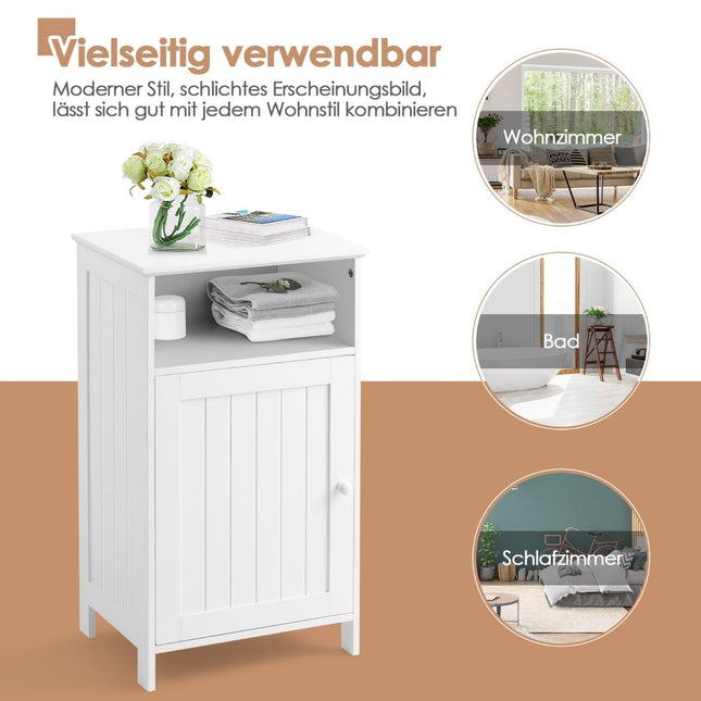 Bathroom Cabinet with Adjustable Shelf, 40x30x70 cm, White