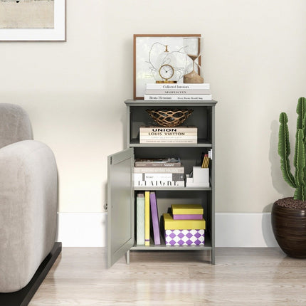 Badezimmerschrank mit verstellbarem Regal, graues MDF