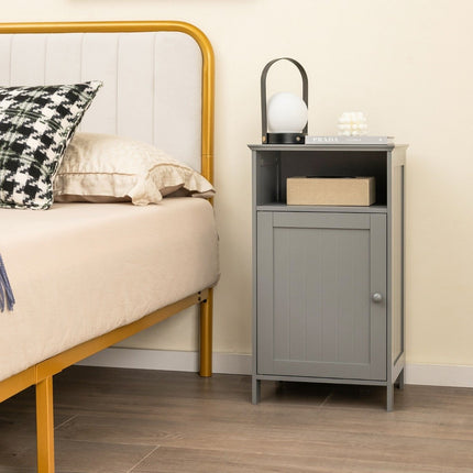 Badezimmerschrank mit verstellbarem Regal, graues MDF