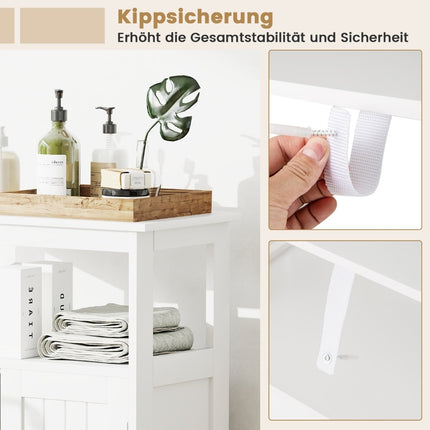 Bathroom Cabinet with Double Doors & Adjustable Shelf