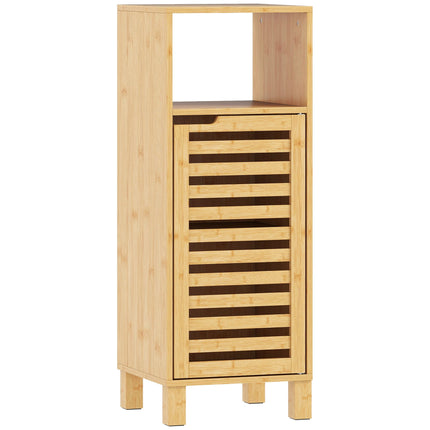 Bathroom Cabinet with Open Shelf, Bamboo, 30x30 cm
