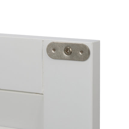 Bathroom Cabinet with Slatted Doors, White